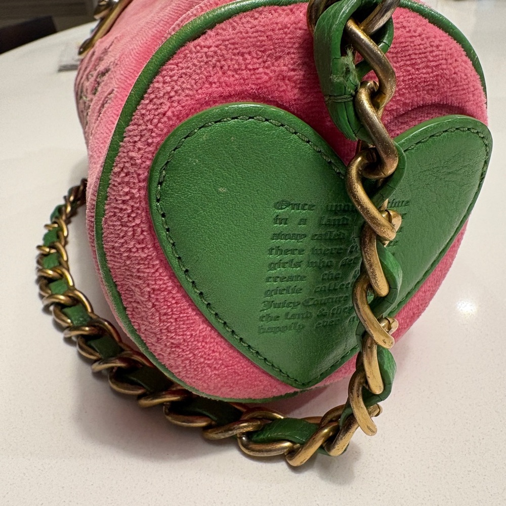Juicy Couture Velour Pink and Green Women's Bag - Picture 2 of 11